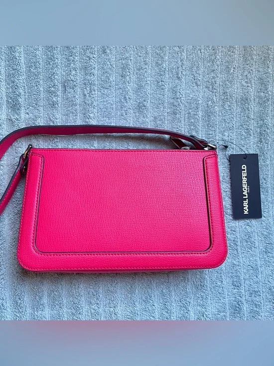 Karl Lagerfeld Paris French Rose Crossbody Clutch Bag Paris Pins Wristlet NWT - Picture 2 of 12